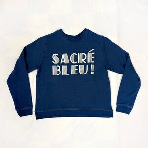 Joanie sacré bleu! navy sweatshirt size Medium